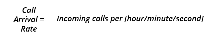 CALL ARRIVAL RATE FORMULA