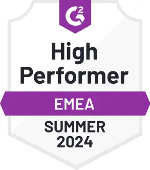 G2 badge for high performer of 2024