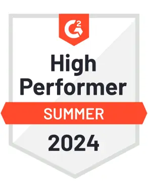 G2 badge for high performer of 2024