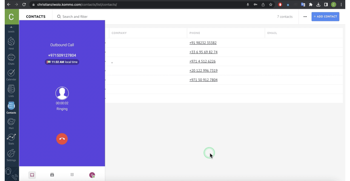 Outbound call dialer