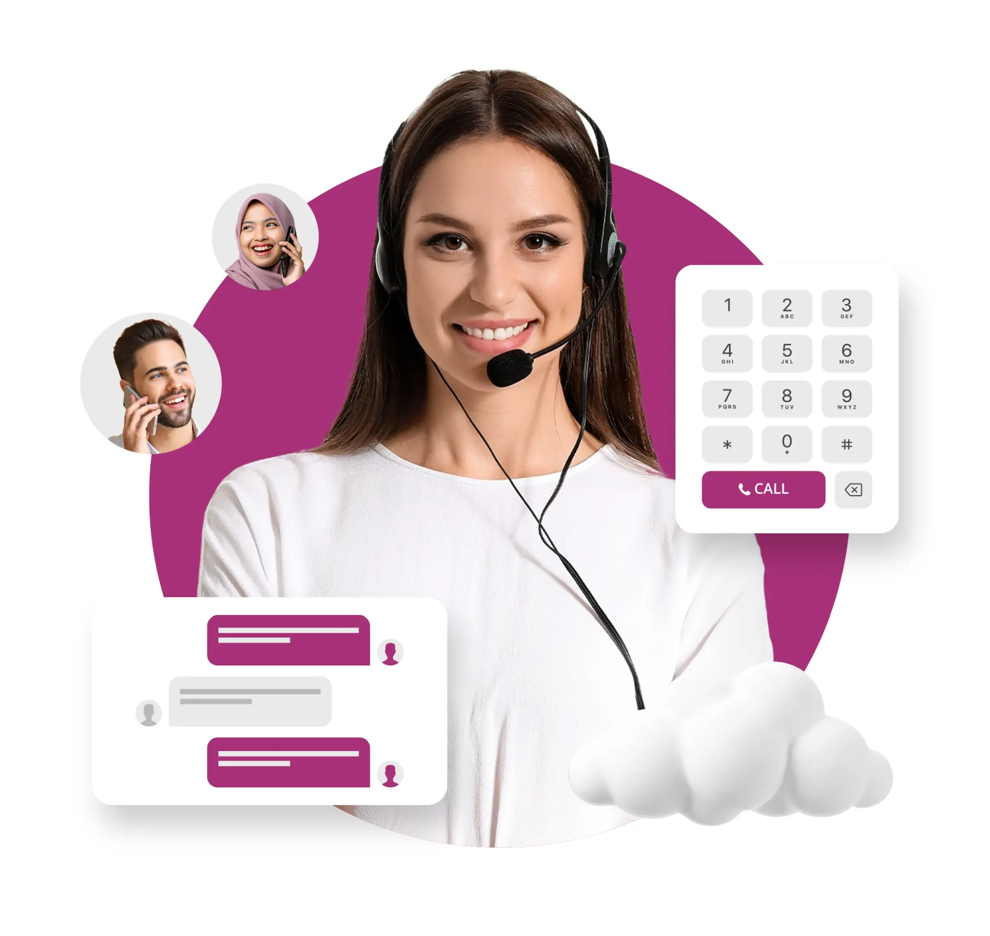 call center agent providing customer support and assistance efficiently